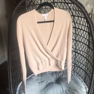 Leith Wrap Sweater in Camel